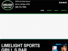 Tablet Screenshot of limelightsportsbar.com